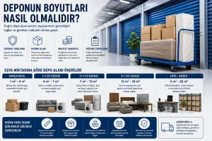 Deponun boyutları nasıl olmalıdır sorusu için farklı eşya miktarlarına göre depo alanı seçimi