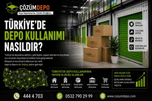 Türkiye’de Depo Kullanımı Nasıldır? Türkiye’de Depo Kullanımı Nasıldır? Türkiye’de depo kullanımı nasıldır konusunu anlatan, Çözüm Depo logolu modern ve güvenli depolama alanı görseli.