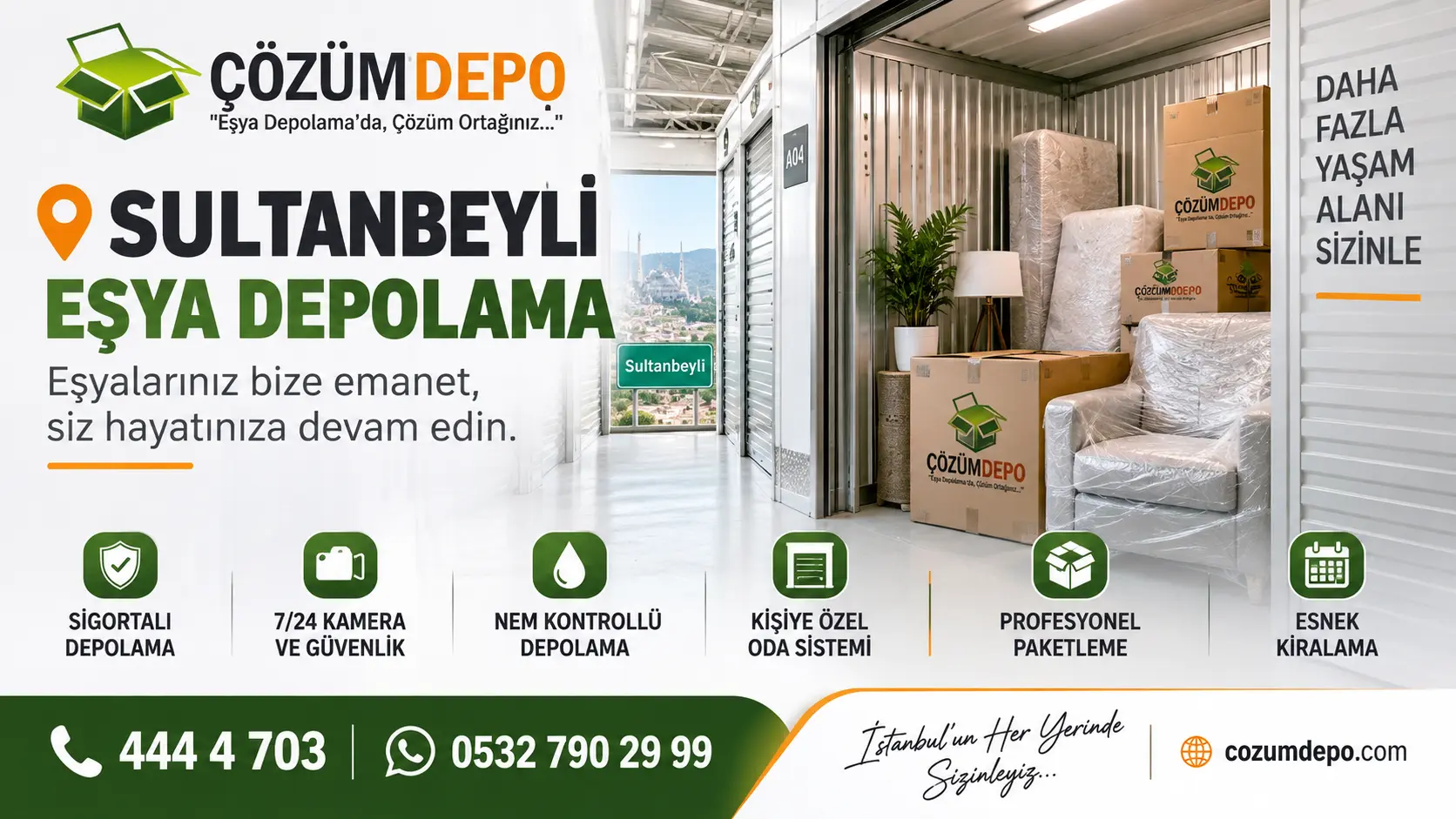 Sultanbeyli eşya depolama hizmeti - Çözüm Depo