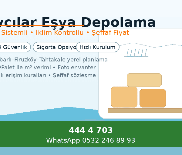 Avcılar Eşya Depolama