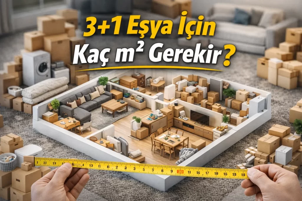 3+1 Eşya Depolama İçin Ne Kadar Alan Gerekir