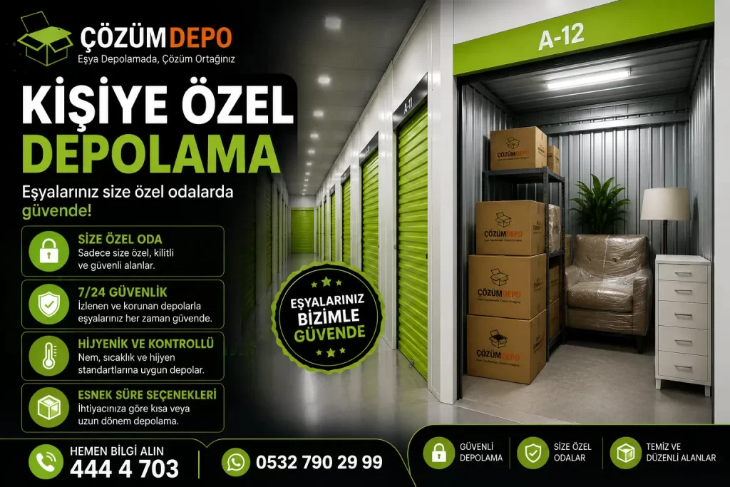 Fiyatlarımız Kişiye özel oda sistemli eşya depolama hizmeti için güvenli ve modern depolama alanı